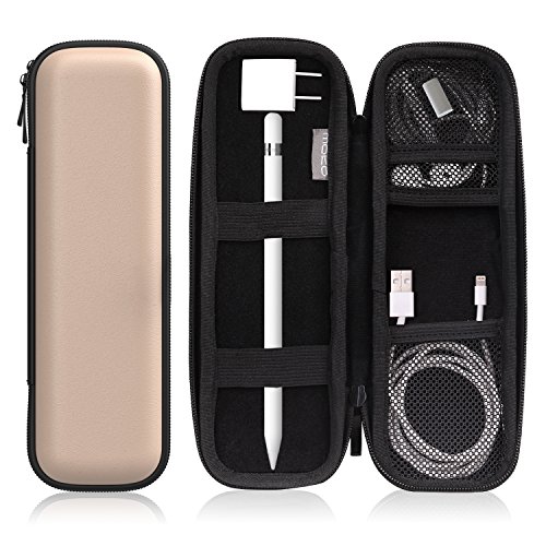 MoKo Holder Case for Apple Pencil/Apple Pencil 2, PU Leather Case for Samsung Stylus Pen Surface Pen, Fit New iPad 10.2 2019/iPad Air (3rd Gen) 10.5"/iPad Mini(5th Gen) 7.9" 2019 Pencil, Rose Gold