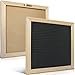 Changeable Black Felt Letter Board - 10x10 Inches - w/362 Words, Letters, Numbers, and Symbols - Wooden Message Sign Letterboards Include Oak Wood Frame with Wall Mount and Canvas Bags by Felt Clever