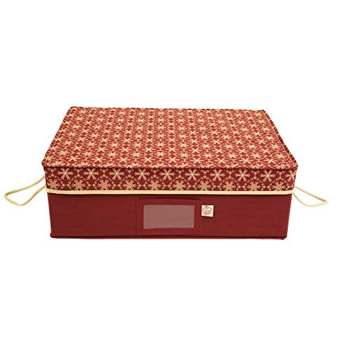 santa's bolsas two tray ornament storage box