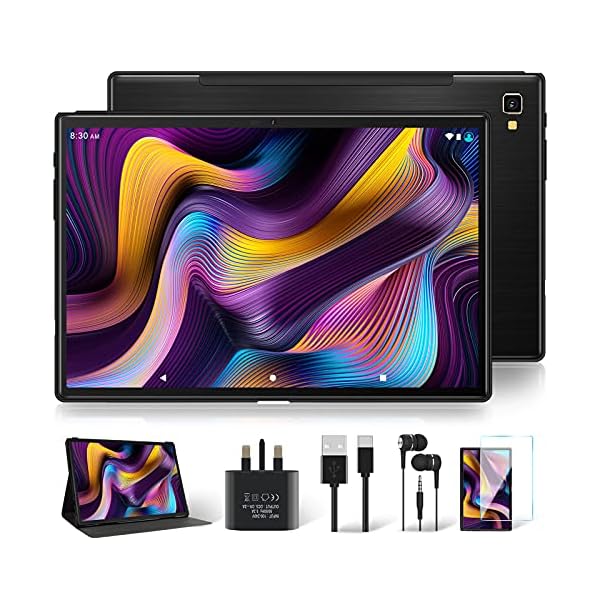 Android-10-Tablet-YESTEL-10-Inch-Tablets-GMS-Certified-Ultra-Portable-Dual-4G-LTE-5G-WI-FI-Support64GB-ROM4-128GB-Expansion16GHzOcta-Core19201200-FHD-Screen6000-mAh-Face-ID-Phablet-Black Android 10 Tablet, YESTEL 10 Inch Tablets (GMS Certified ) Ultra-Portable Dual 4G LTE 5G WI-FI Support|64GB ROM(4-128GB…