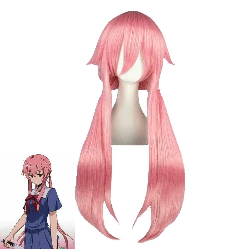 MUZI WIG Anime Cosplay Wig with Free Wig Cap for Murata Tomosa Mirai Nikki Gasai Yuno Synthetic Hair Wigs