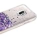 Galaxy S9 Case, Samsung S9 Case, Skmy Liquid Glitter Sparkle Girl Women Cute Clear TPU+Shockproof Hard PC Protective Case for Samsung Galaxy S9 (Purple)