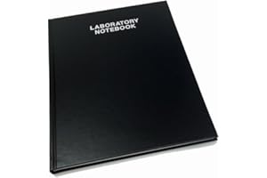 SCIENTIFIC NOTEBOOK COMPANY Oversized Laboratory Notebook, 160 Numbered Pages, Black Hardcover