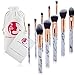 Makeup Brushes Professional 10 Pieces Marble Makeup Brush Set for Powder Cream Foundation Concealer Blush Eyeshadow Eyebrow Lip Make Up Brushes