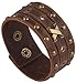 Hamoery Men Leather Bracelet Punk Braided Rope Alloy Bracelet Bangle Wristband