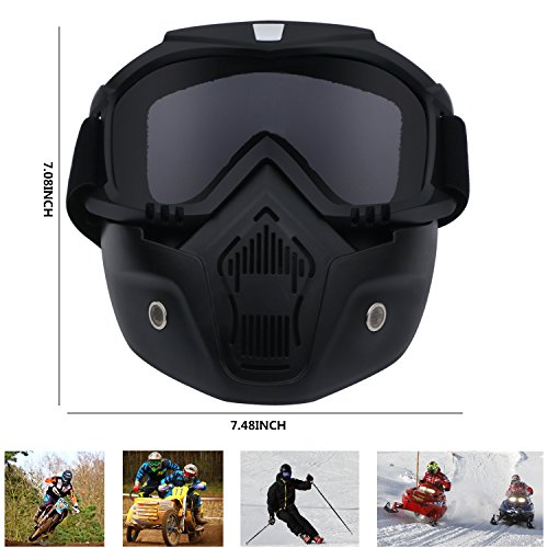 5 Motorcycle+Removable+Detachable+Fog+proof+Adjustable