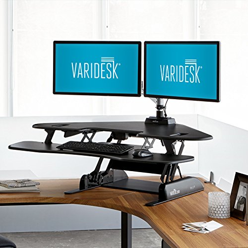 VARIDESK Height Adjustable Standing Desk for Cubicles Cube Corner