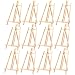 12-Pack of Tabletop Easels - Wood Easel, Mini Easels for Tabletop Painting, Standing Easel, Brown - 9 x 14.8 Inches primary