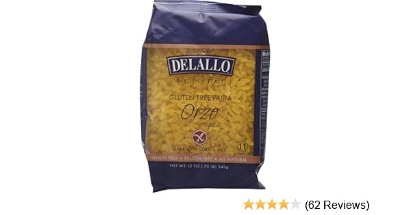 Amazon Com Delallo Gluten Free Italian Orzo 12 Oz Pack Of 4 Grocery Gourmet Food