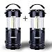 VIBELITE LED Collapsible Portable Outdoor Lantern with Flashlight, Black (Pack of 2)