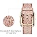 Simpeak Leather Band with Case Frame Compatible with Fitbit Blaze Smartwatch, Small Size with Frame, Genuine Leather Band Replacement for Fitbit Blaze, Bright Gold Rose Gold Frame
