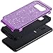 BENTOBEN Galaxy S8 Plus Case Glitter, Bling Luxury Sparkly Hybrid Hard PC Laminated with Shiny Faux Leather Chrome Shockproof Bumper Protective Phone Case for Samsung Galaxy S8 Plus(6.2 inch), Purple
