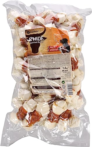 R'HIDE GEKNOTETER Knochen MIT Huhn 11CM 46ST 1,61KG