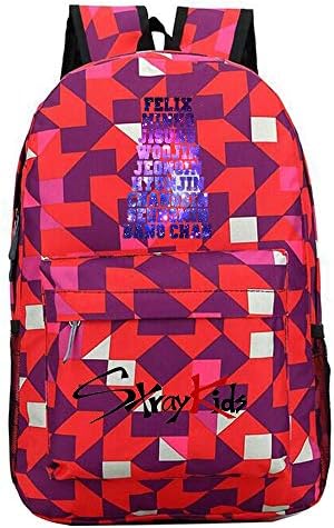 Stray Kids Logo Printed Backpack Moda Sports Daypack Outdoor Travel Bag School Bag for Women and Men