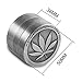 Formax420 Zinc Alloy Herb Grinder Leaf Designed on Top Part 50 mm 4 Piece with Free Pollen Presser and Pollen Catcher