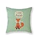 CoolDream New Arrival Pillowcase Kids Design Aqua Blue Background I Love Reading Girl Throw Pillow 18 X 18 Square Cotton Linen Pillowcase Cover Cushion