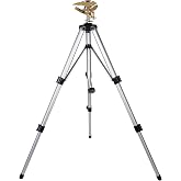 Biswing Large Impact Sprinkler Head on Tripod Base, Adjustable Zinc Alloy Lawn Sprinklers for Yard Lawn Garden, 3/4" NH Connector, 360 Degree Large Area Coverage Irrigator with Extension Legs, 1 Pack