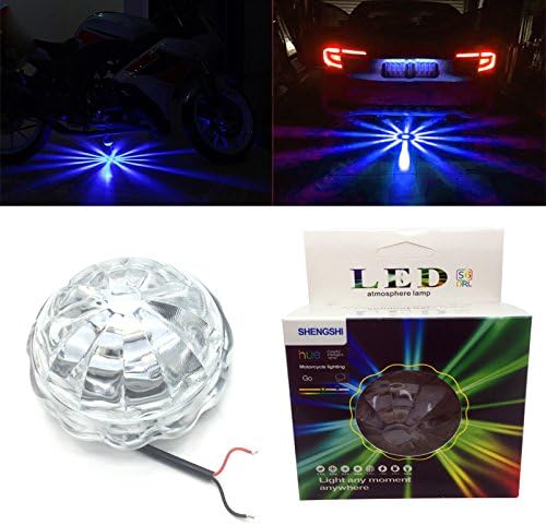 YGMONER Car Motorcycle Muliti-Color RGB LED Light Chassis Atmosphere Lamp DC 12V LED Underdash Lighting Kit (Ice Blue)