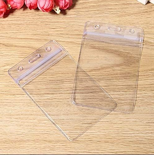 Vertical Strap Badge Card Holder with Blue Lanyard 10 Pack - Image 5