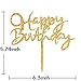 INNORU Happy Birthday Cake Topper - Gold Acrylic Happy 1st -3rd-10th-21st-30th Birthday Party Cake Decoration Supplies