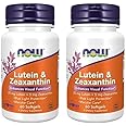 NOW Supplements, Lutein & Zeaxanthin with 25 mg Lutein and 5 mg Zeaxanthin, 60 Softgels (Pack of 2)