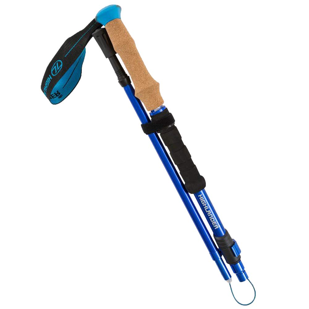 Highlander Unisex Adult Walking Stick Pull Lite (Single), Blue with Black, One Size