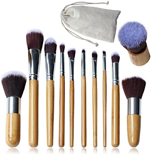 BLUEFRAG Face Blending Brush Kit 11 Pieces Makeup Brushes Set Bamboo Handle Eyeshadow Foundation Concealer Blush Brush Pinceis De Maquiagem Gift Lady
