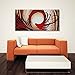 Large Handmade Red Abstract Wall Art Modern Oil Painting on Canvas