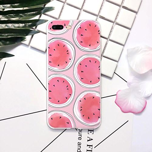 iPhone 7 Plus / iPhone 8 Plus Case for Girls, Flexible Soft Cute Case Embossed with Summer Style Fruit Pattern for iPhone 7 Plus / iPhone 8 Plus 5.5 Inch (Watermelon)