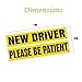 VaygWay Set of 2 ‘’ New Driver Please Be Patient ’’ Bumper Magnet Safety Sign - Car Vehicle Reflective Sign Sticker Bumper for New Driver
