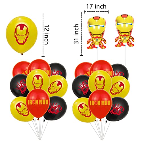 86 Pcs Iron Man Birthday Party Decorations , Birthday Party Supplies