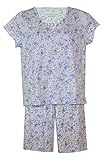 Karen Neuburger Blue Floral Bermuda Shorts Pajamas PJ's