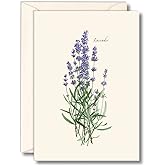 Earth Sky + Water - Lavender Notecard Set - 8 Blank Cards with Envelopes