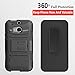 HTC One M8 Case, Combo Phone Cover Kickstand with Built-in Holster Locking Belt Clip with [HD Screen Protector] And Circlemalls Stylus Pen-Black