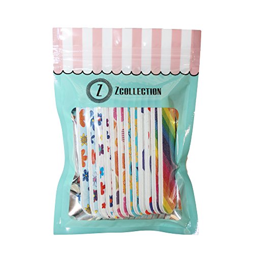 ZMOI TM (1 DOZEN) Colorful Girly Mini Emery Board Nail Files - Thumbnail 4