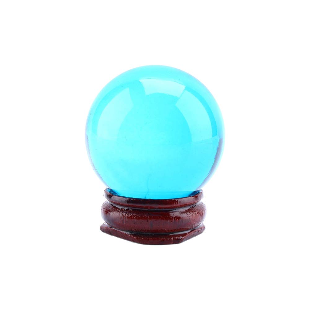HEEPDD Natural Healing Crystal Ball, 40mm Royal Blue K9 Crystal Sphere for Meditation, Energy Healing, Home Decor, Feng Shui