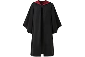 OYYJIG Magical Robe for Adult Teens, Wizard School Costume for Men Women, Four Magic College Styles Cloak Witch Hooded Cape