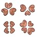 400 Pieces Wooden Love Hearts Natural Ornaments Crafts Decor Rustic Wooden Pattern Love Heart Wedding Table Decoration Crafts (Color 1)