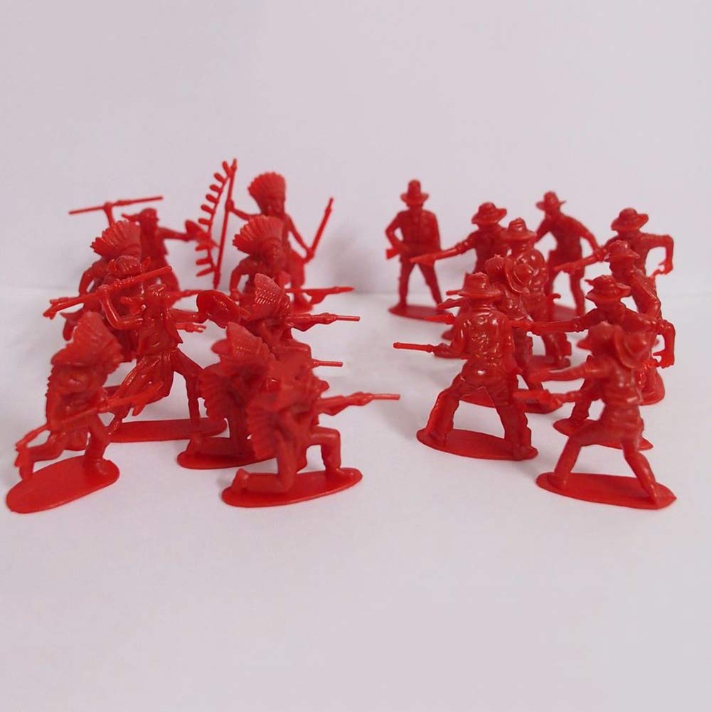 wiFndTu 70Pcs/Pack Classic Indians & Cowboy Figures Army Soldiers Mini