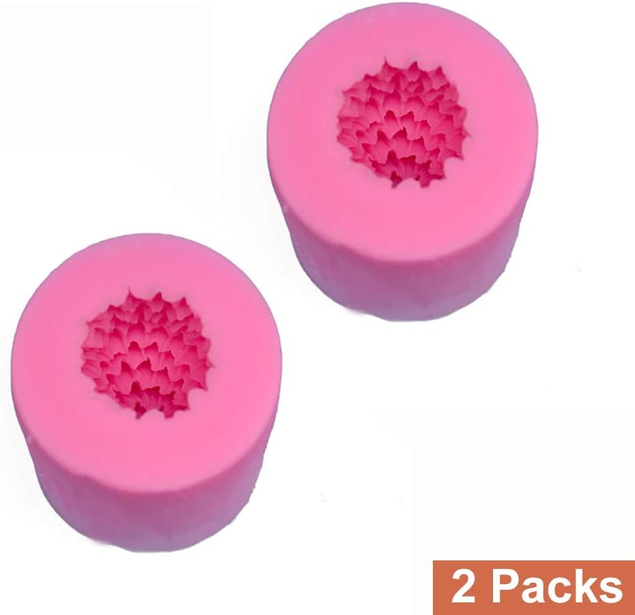 GH DYNAMICS 2 pcs 3D Pine Cone Candle Mold - Christmas Pinecone Mold for Fondant, Gum Paste, Chocolate, Handmade Soap, Lotion Bar, Wax, Crayon, Clay,Christmas DIY Hand Tools,Resin Clay Craft Mould