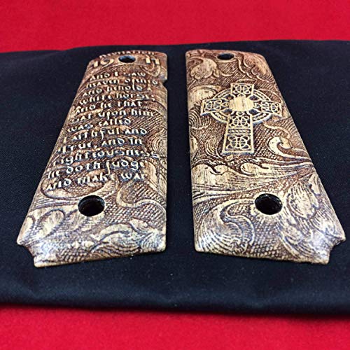 1911 Grips - Revelation 19:11, Full-Size designer wooden pistol grips