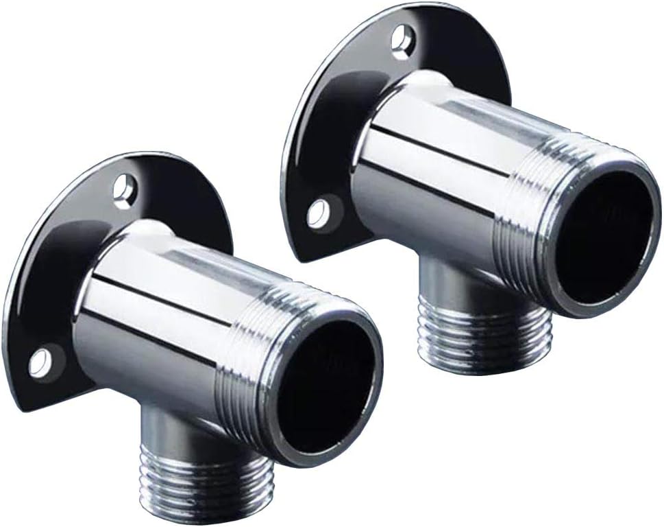 G1/2 by G3/4 Male Thread Elbow Installation Adapter with Wall Mount