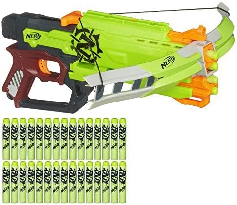 Nerf Zombie Strike Crossfire Bow Blaster and 30 Nerf Zombie Strike Dart Refill Pack Bundle of 2 Items