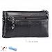 Small Crossbody Purse Leather Wristlet Wallet Women Clutch Handbag Multi Pocket Cell Phone Bag for iPhone X 8 7 Plus 6S/6 5S 5C Samsung Galaxy S8+ S7 S6 Edge S5 Katloo (Black)