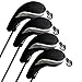 Andux Golf Hybrid Club Head Covers Set Of 4 Interchangeable No. Tag MT/HY06 (Black/silver)