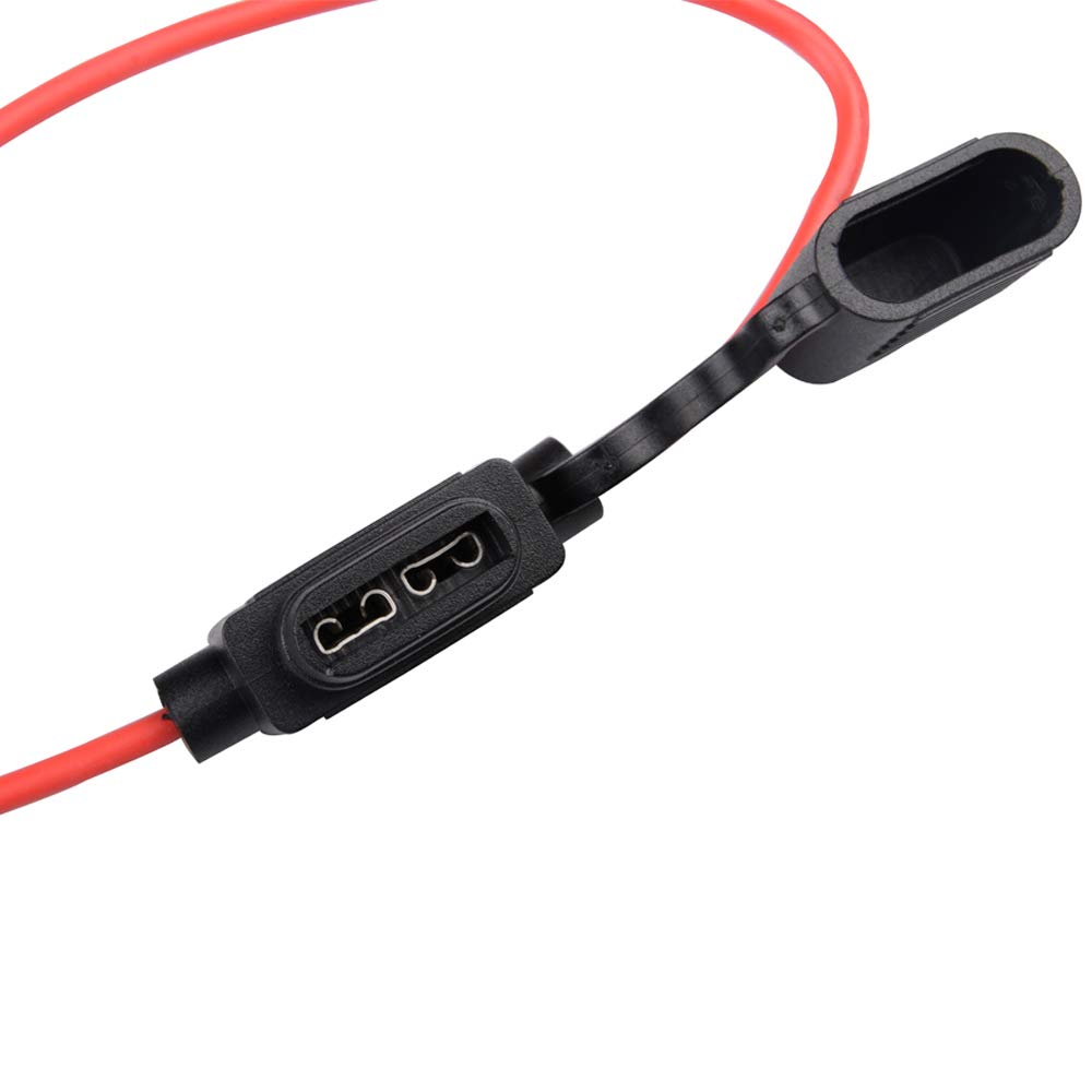 FICBOX 10 Pack Car In-line Fuse Holder 14 AWG Wiring Harness ATC/ATO Blade Automotive Fuse Holder with 10pcs 30A Standard Fuse