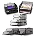 Stackable 2 Big Letter Tray + 2 Small Letter ~ 4 Piece Set ~ Office Desk Organizer, Black