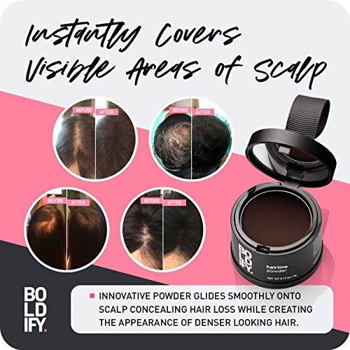 BOLDIFY Hairline Powder (Black) Instantly Conceals Hair Loss, Root