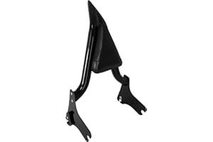 Black Detachable 1.5" Sissy Bar Passenger Backrest Rear Pad for Harley Davidson Touring 97-08 Road King Electra Glide Street 