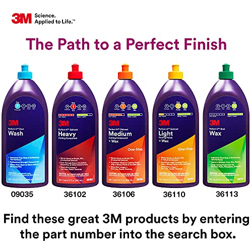3M PerfectIt Boat Wax, 36112, 1 Pint, Contains Carnauba Wax, Protects
